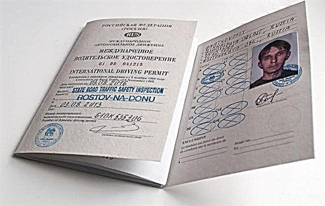 Application for obtaining an international driver's license by a citizen of the Russian Federation